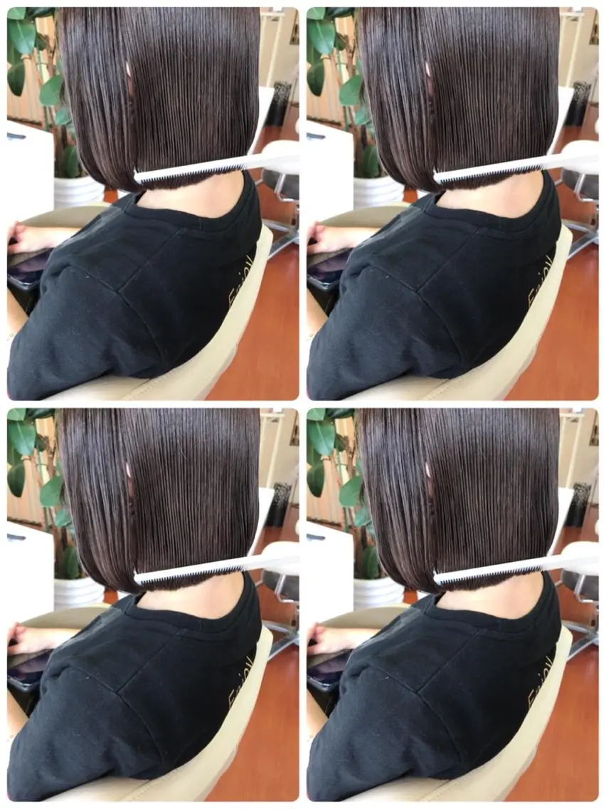 ミディアム ボブ カット ヘアカラー ヨシダ トオルのヘアスタイル