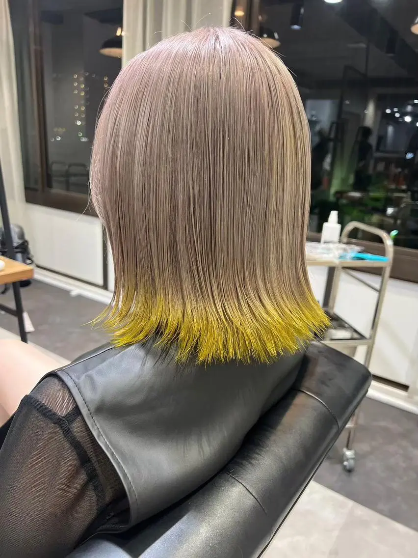 ミディアム カラー グラデーションカラー 🎀ブリーチ ハイト ーン ♡Kanon♡のヘアスタイル