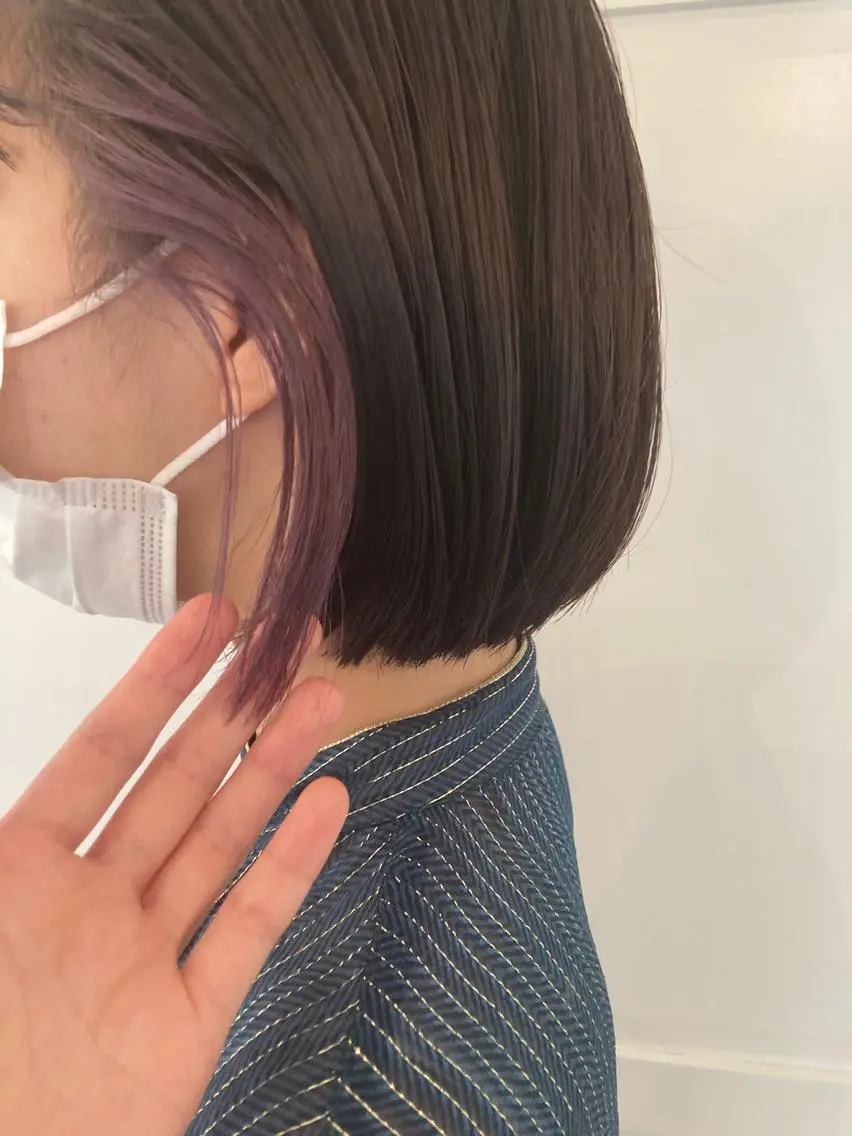 ショート カラー ブリーチ インナーカラー お洒落ベージュ🤎 代官山shibukiのヘアスタイル