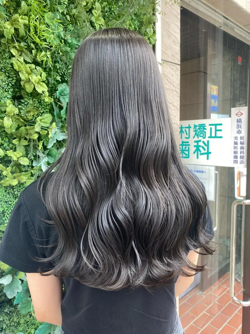 ロング カラー カット ヘアカラー トリートメント 透明感カラー/韓国 ヘア🩶yuri🩵のヘアスタイル