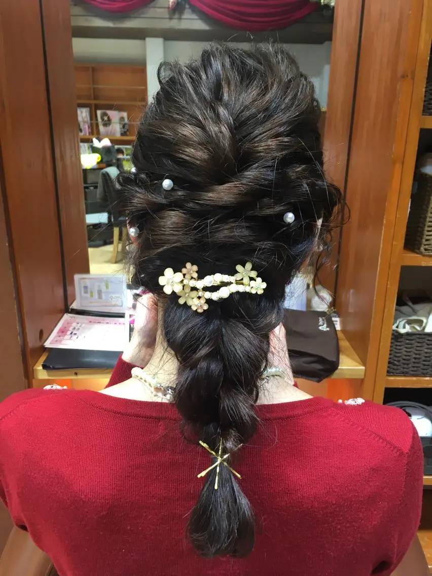 ミディアム ヘアアレンジ ✨🌿大人可愛い愛さ れhair🌿✨松本のヘアスタイル