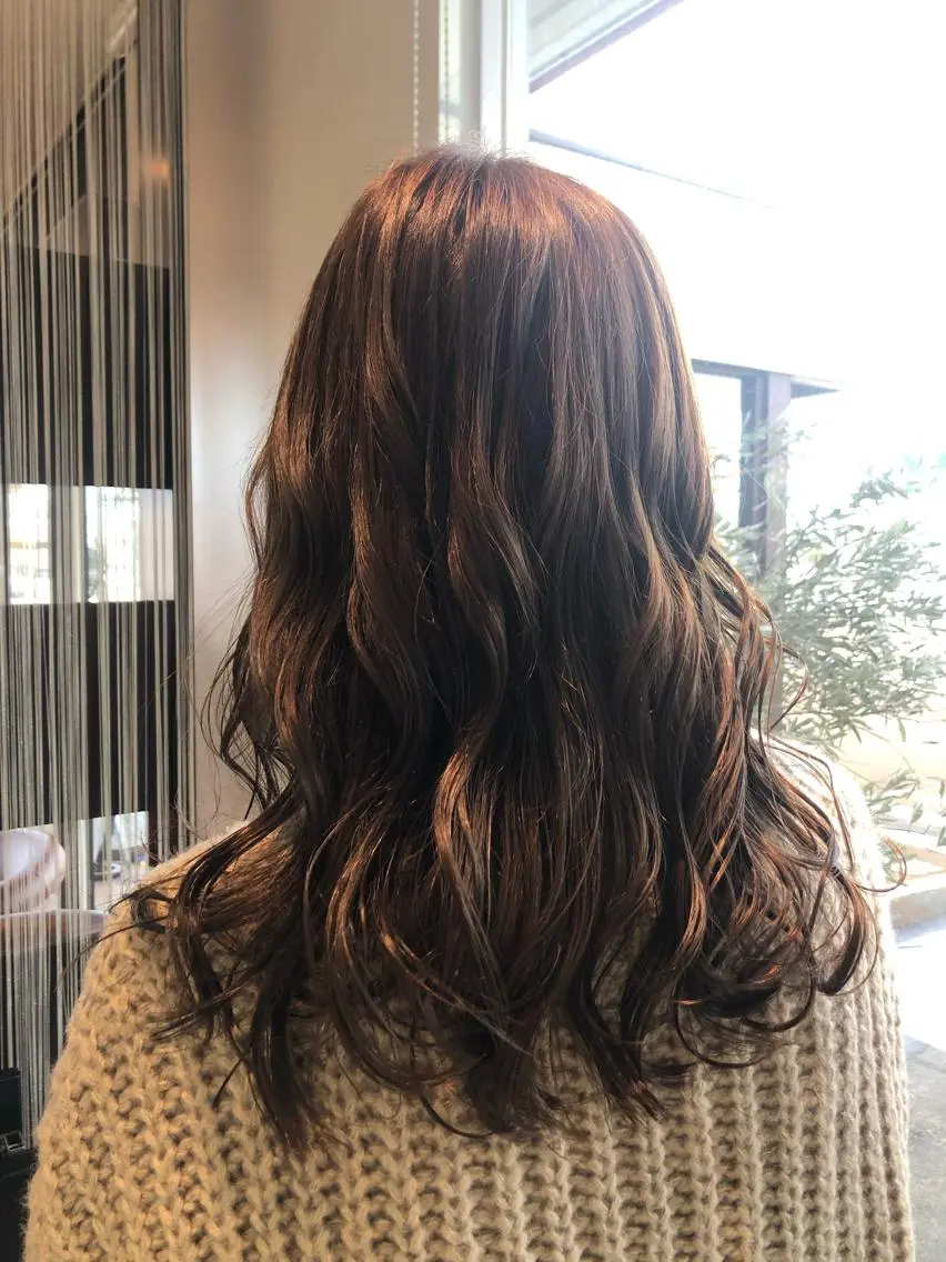 セミロング カット ヘアカラー トリートメント EARTH長岡 🌼渡辺まい🌼のヘアスタイル