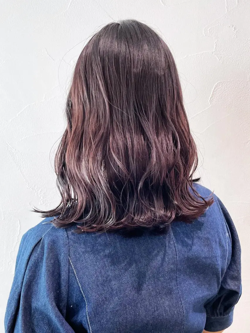 セミロング カラー パーマ ヘアアレンジ レッドカラー ITbyALBUM 浦和店のヘアスタイル