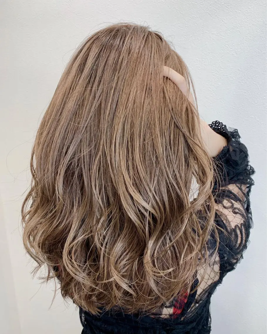 ロング カラー ブリーチ カット ヘアカラー 酸性ストレート/ブリ ーチなし/中村 匠のヘアスタイル