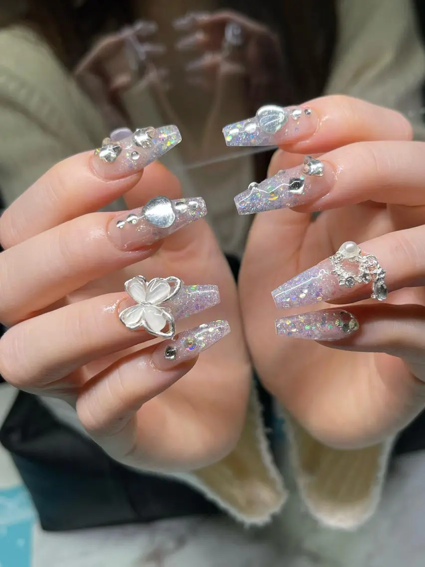 ネイル ラメ(グリッター) ロングネイル スカルプネイル Nail Salon espritのネイルデザイン