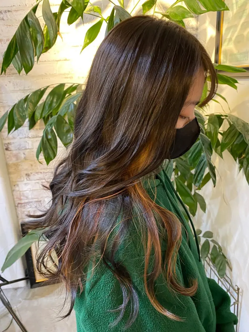 ロング カラー カット ヘアカラー 長濱 俊のヘアスタイル