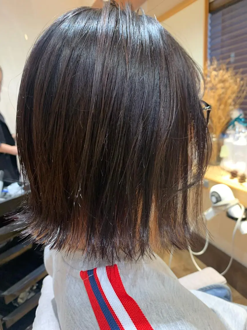 ショート 切りっぱなしボブ ボブ 森本 美咲のヘアスタイル