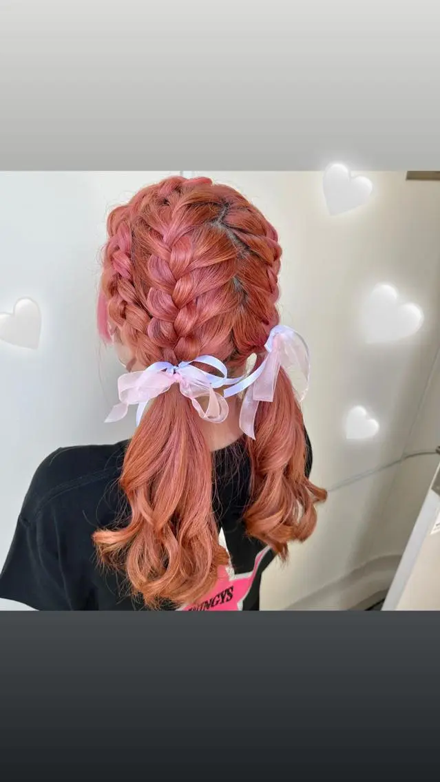 セミロング ヘアアレンジ ヘアセット エクステ指名数 No.1💖ゆい🌈のヘアスタイル