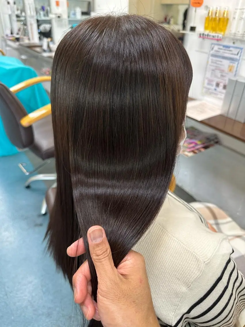 ロング カラー 髪質改善 縮毛矯正 トリートメント カット ヘアカラー トリートメント 【髪質改善】に特化 オリーブオイルクラブのヘアスタイル