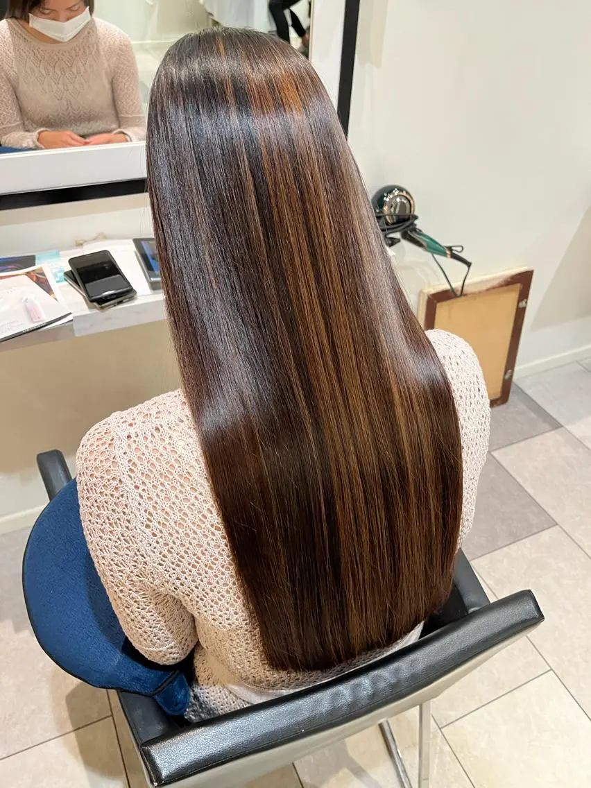 ロング 𝑹𝒊𝒉𝒐🎀 名駅/大人韓国ヘアのヘアスタイル