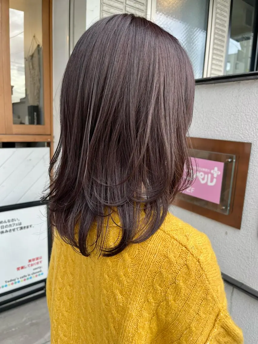 ミディアム カラー カット ヘアカラー トリートメント 🌼sunc HINAMI🌼のヘアスタイル