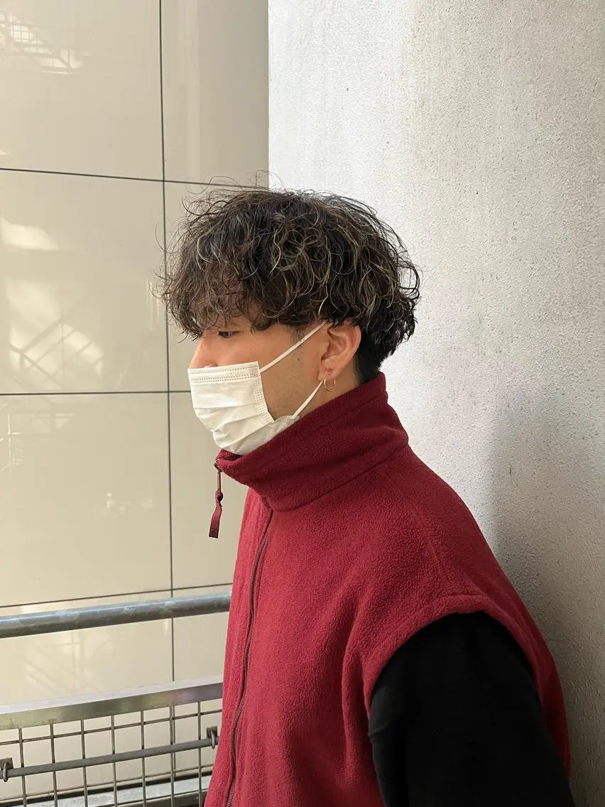 カラー パーマ メンズ メンズハイライト メンズパーマ ハイライトカラー 💠つたふうか/ 韓国/メンズヘア💠のヘアスタイル