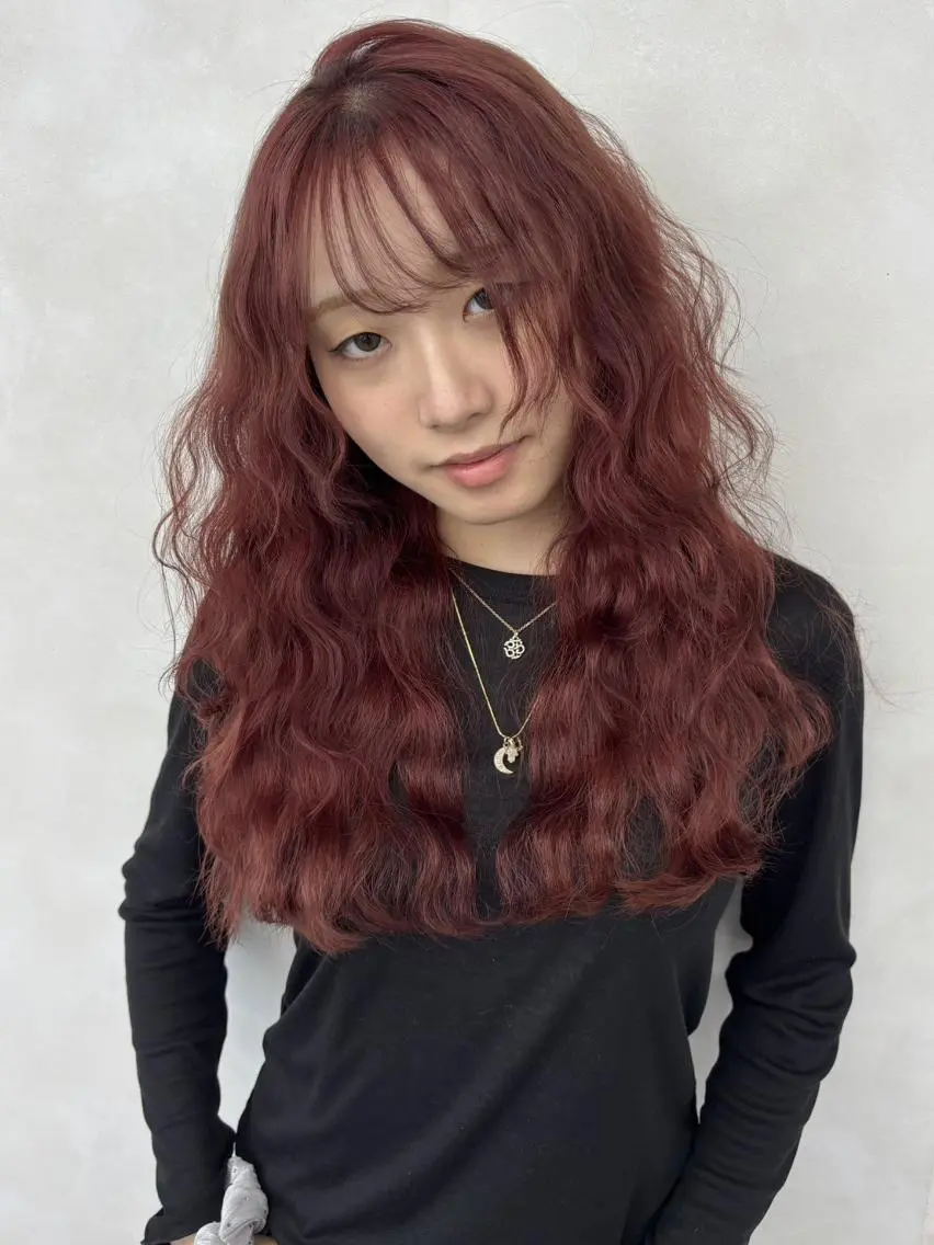 セミロング カラー パーマ 🎀ブリーチ ハイト ーン ♡Kanon♡のヘアスタイル