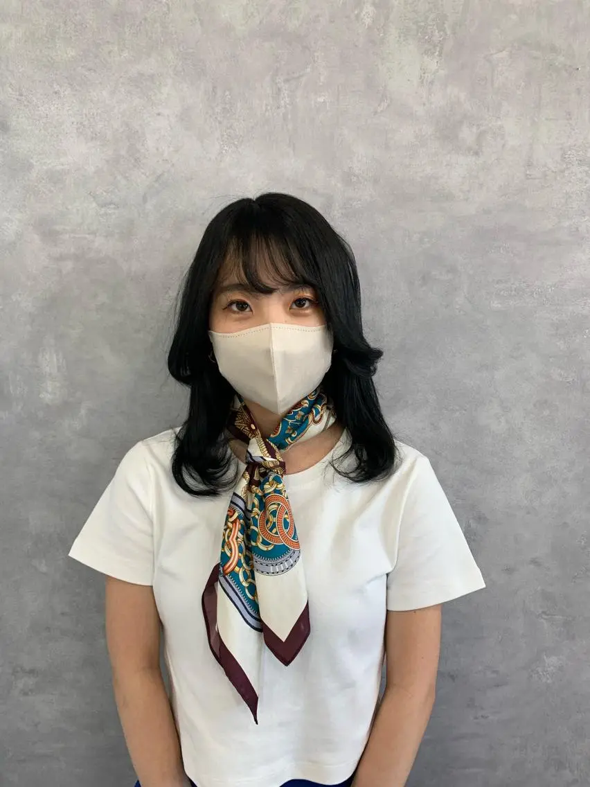 ミディアム カラー チバ ヒロトのヘアスタイル