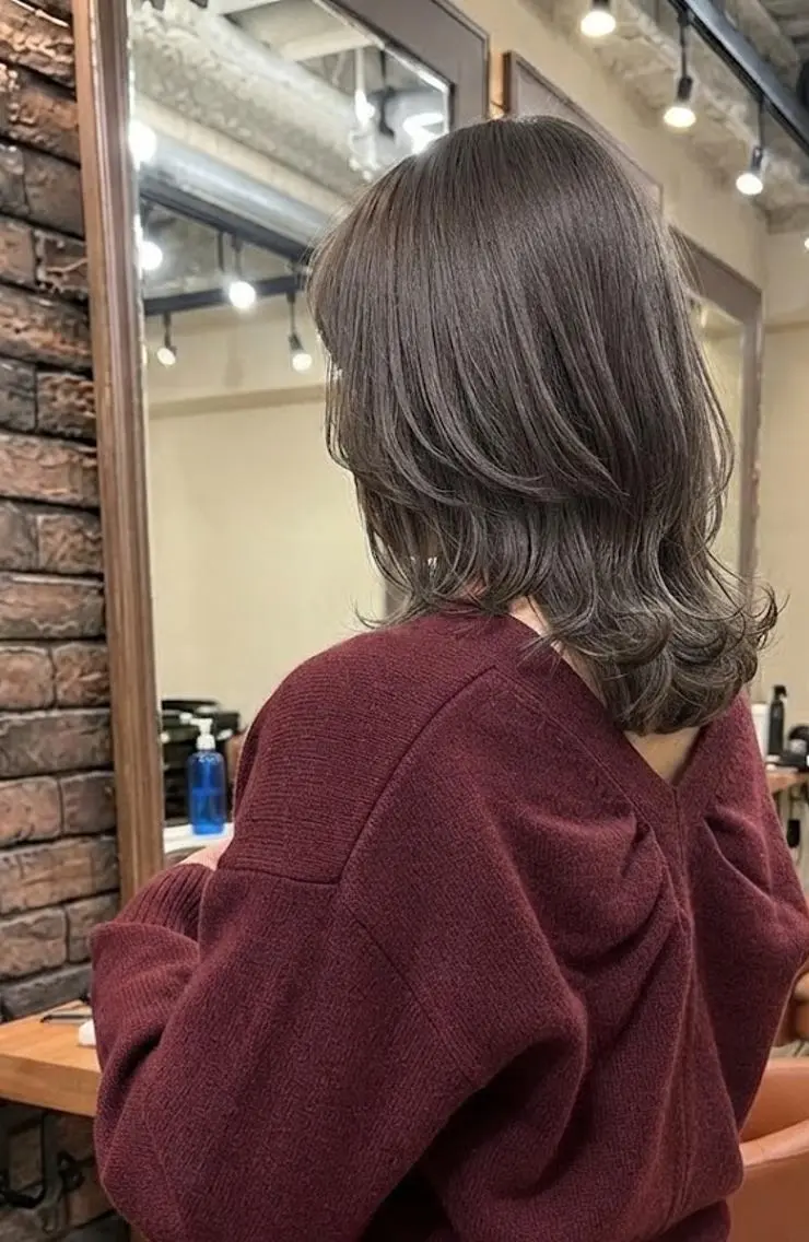 ミディアム カラー レイヤーカット カット ヘアカラー トリートメント ヘッドスパ flencia 丸 和博｜カットのヘアスタイル