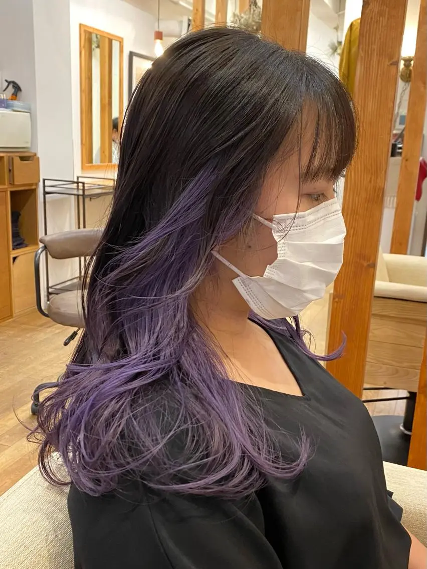 セミロング カラー 馬場 涼平のヘアスタイル
