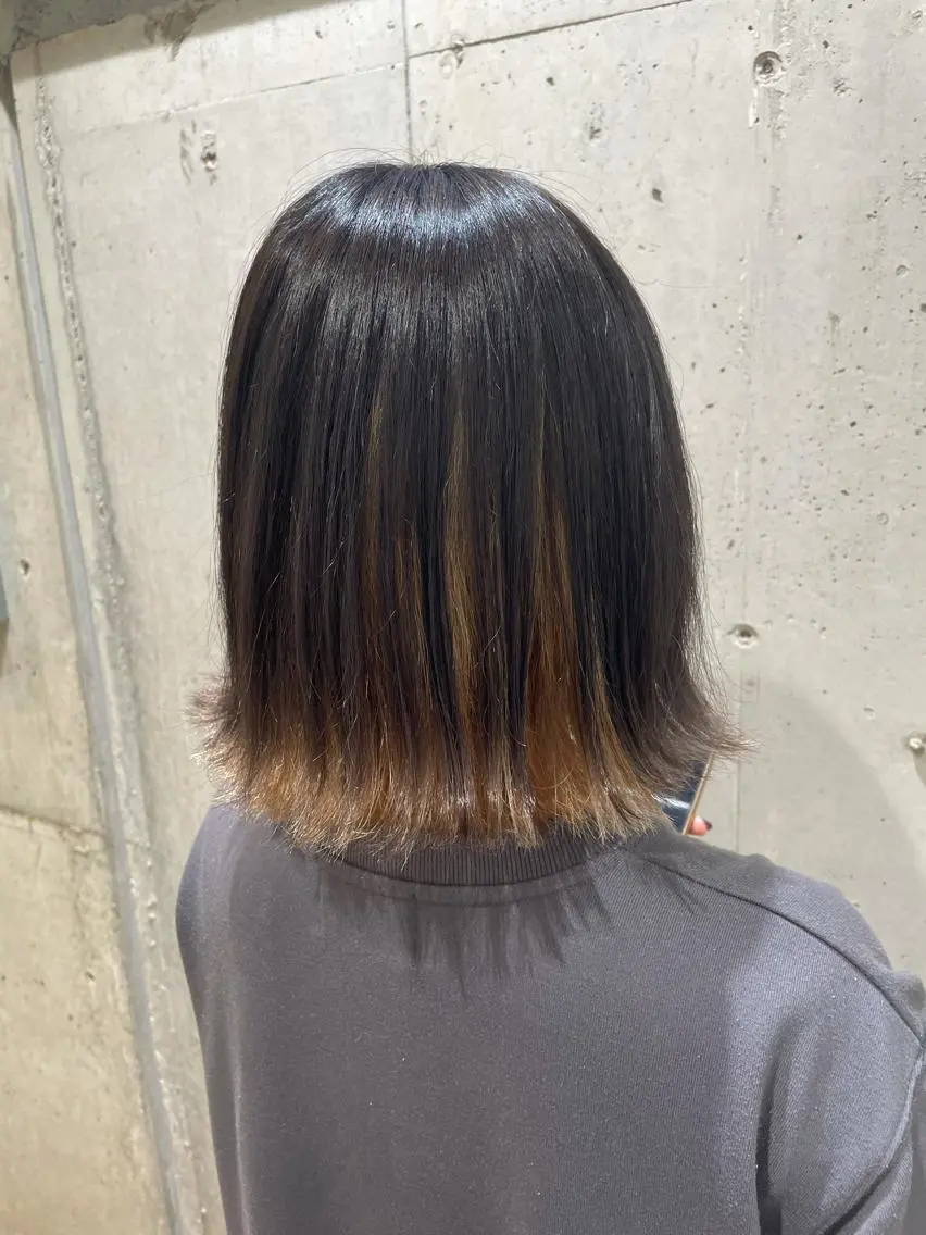 ミディアム カラー ヘアカラー 山本 愛永のヘアスタイル