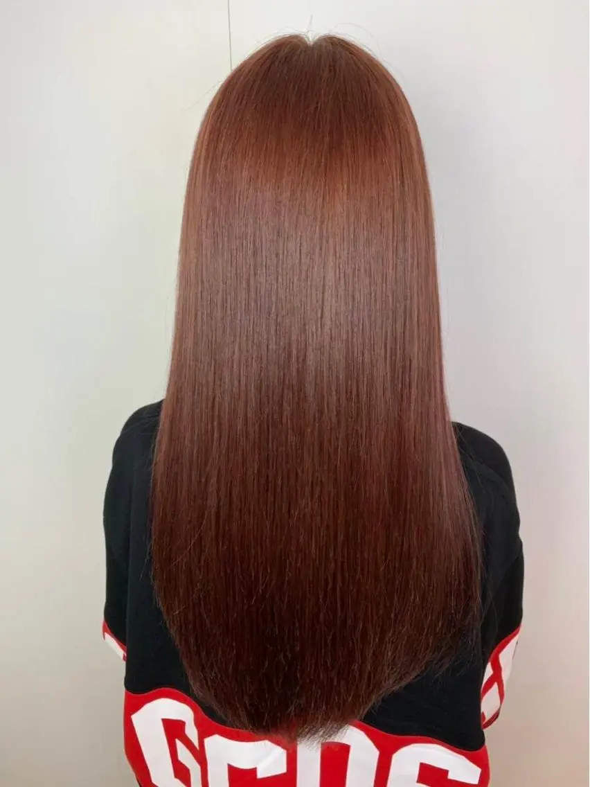 ロング カット 縮毛矯正 トリートメント カラコレ難波 sakamotoのヘアスタイル