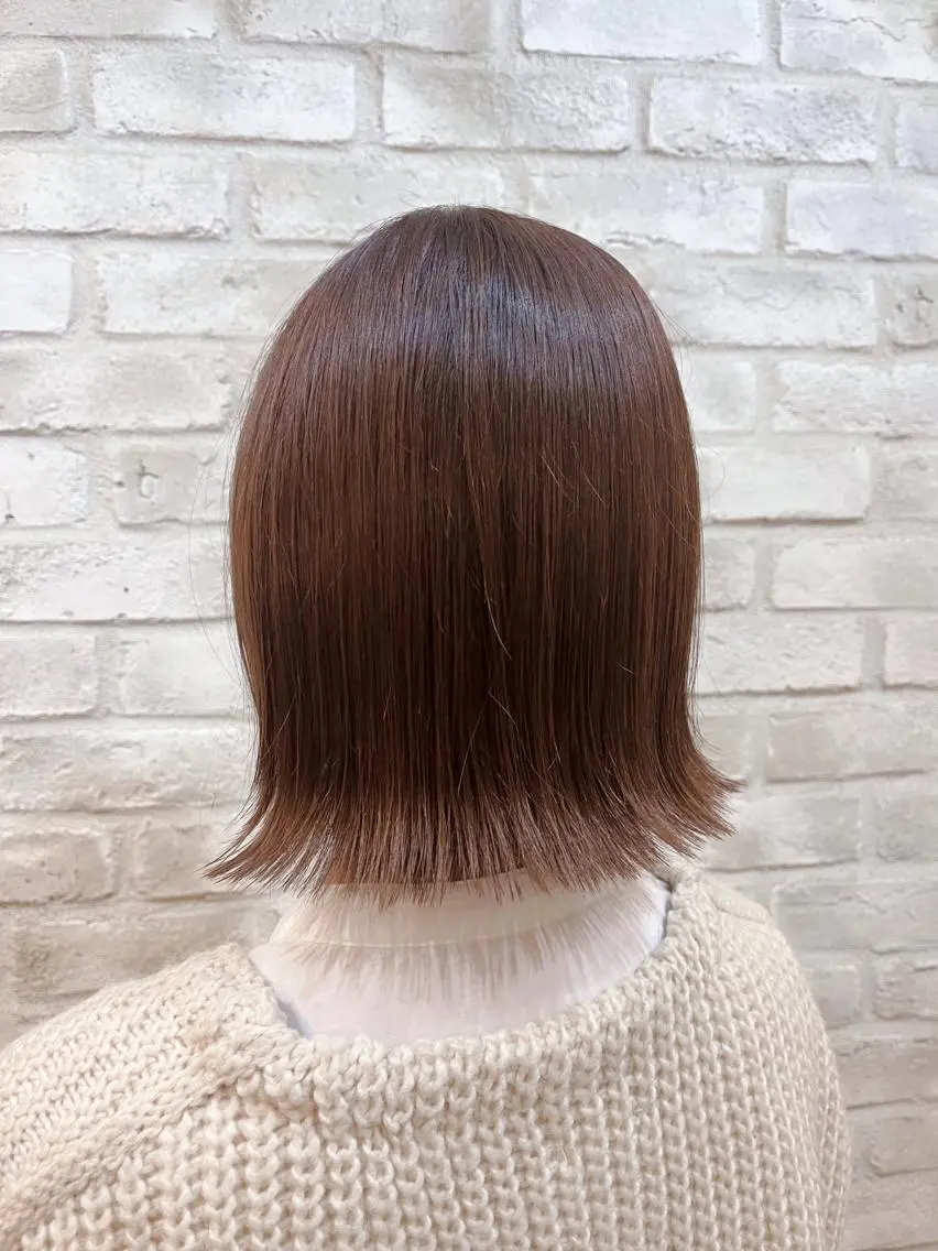 ショート 切りっぱなしボブ ボブ しみず りぶのヘアスタイル