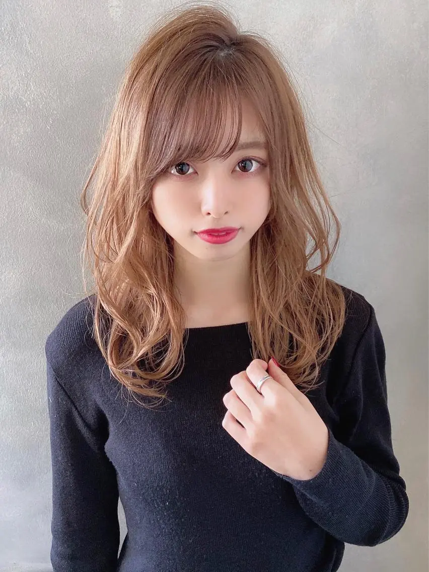 ミディアム カラー パーマ 透明感カラー カット ヘアカラー トリートメント 髪質改善くすみカラー 🍀/石川大輔のヘアスタイル