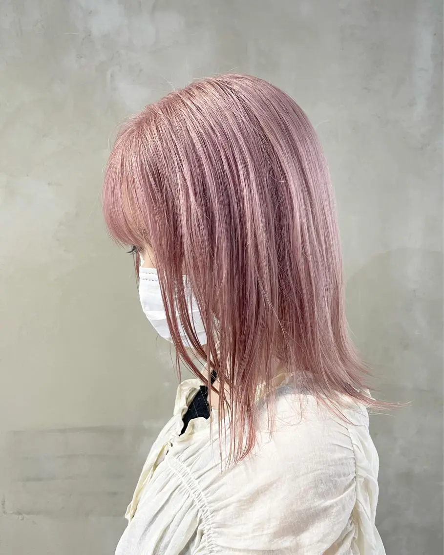 ミディアム カラー ヘアカラー トリートメント ハッシュカット/ハイ トーン/HIROKIのヘアスタイル
