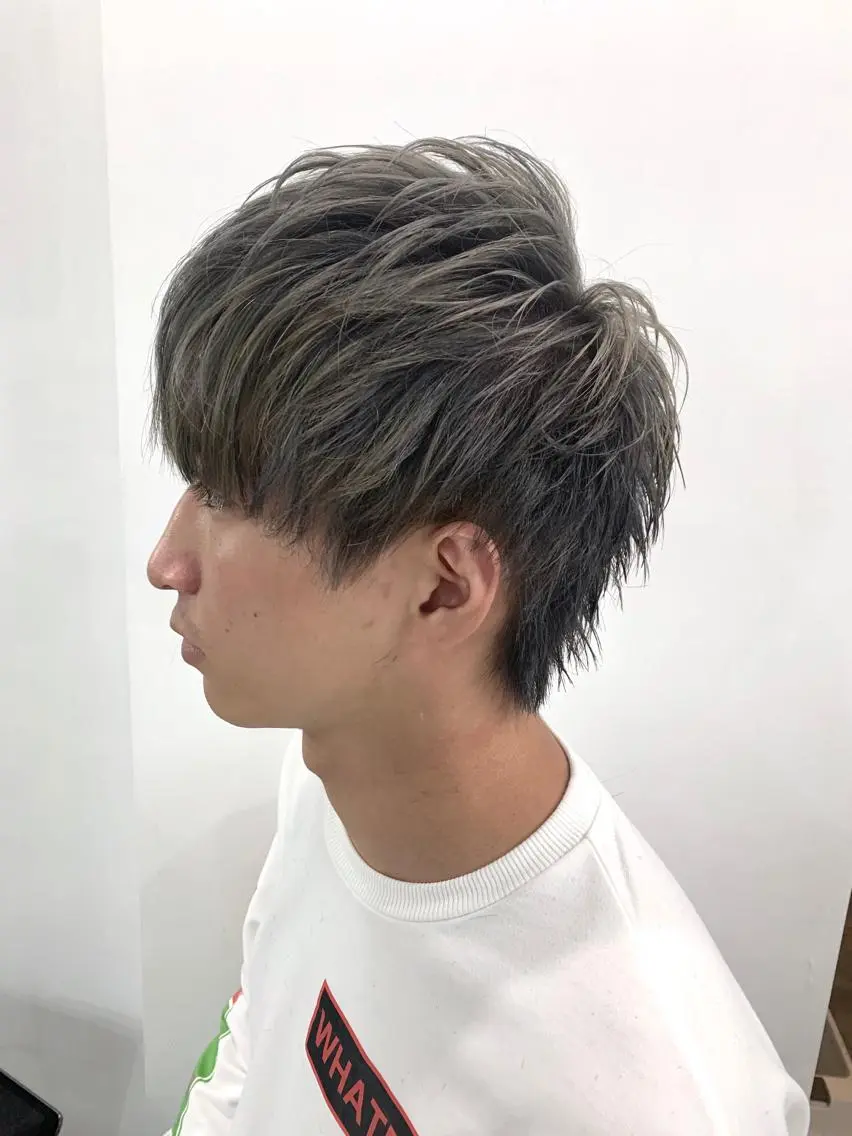 ショート カラー メンズ メンズ縮毛矯正 細谷碧海のヘアスタイル