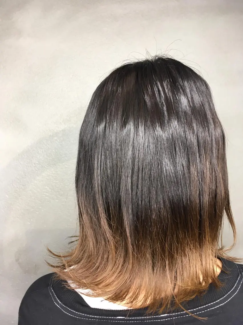 ミディアム カラー グラデーションカラー ヘアカラー くまがい みゆ【edge.】のヘアスタイル