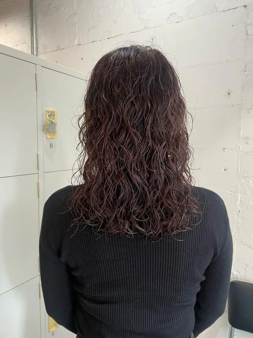 ミディアム カラー パーマ ヘアアレンジ カット ヘアカラー パーマ satsuki 暖色・ブラウンカラーのヘアスタイル