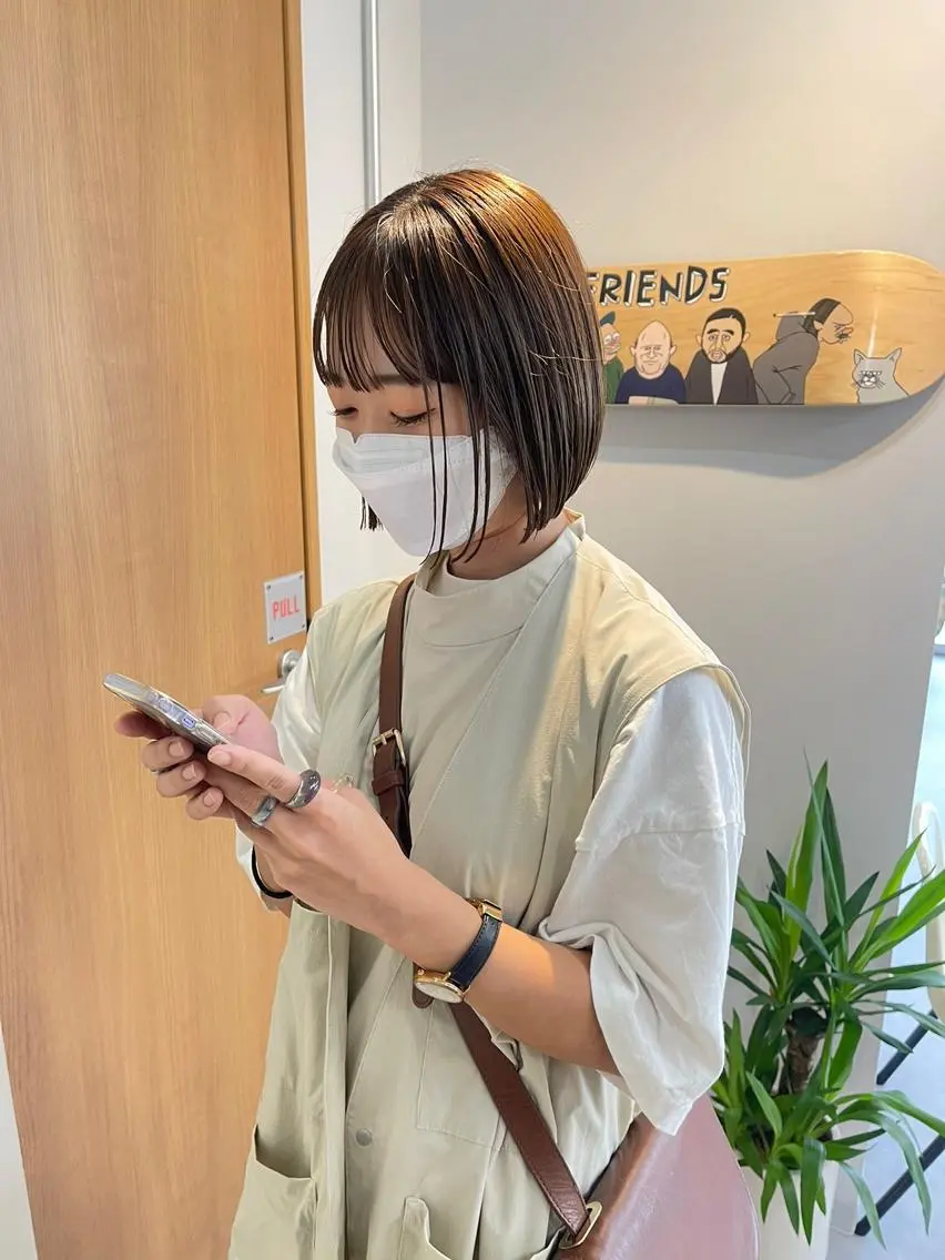 ショート カラー ベージュカラー ボブ カット ヘアカラー トリートメント 丁寧なカウンセリング 🌿KENTA🌿のヘアスタイル