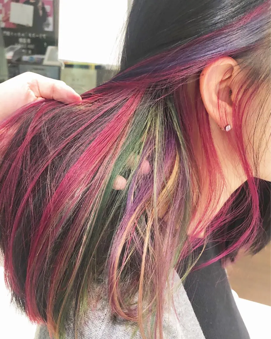 ロング ヘアカラー sano sayakaのヘアスタイル