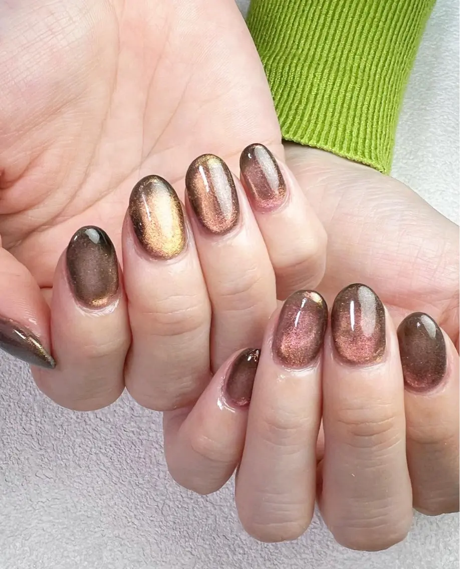 ネイル グラデーション マグネットネイル ニュアンスネイル 春ネイル ハンドネイル ✾ NailRoom Latina🌻💓のネイルデザイン