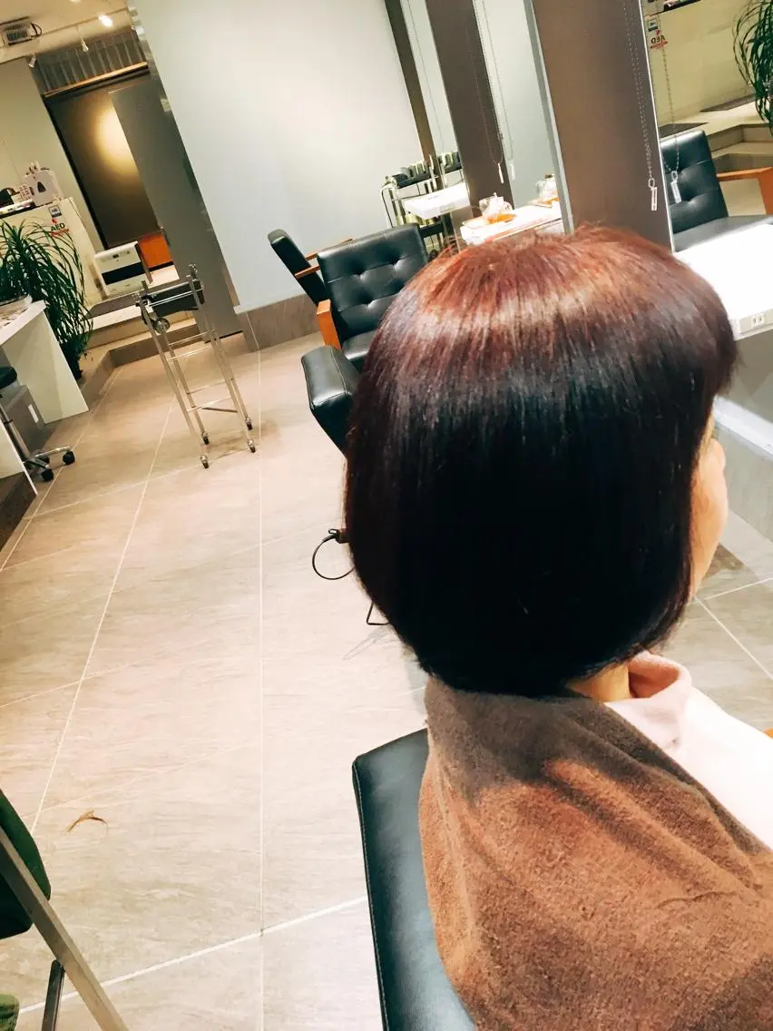 ミディアム カラー ブラウンカラー レッドカラー NAGONSTYLE 高塩知輝のヘアスタイル