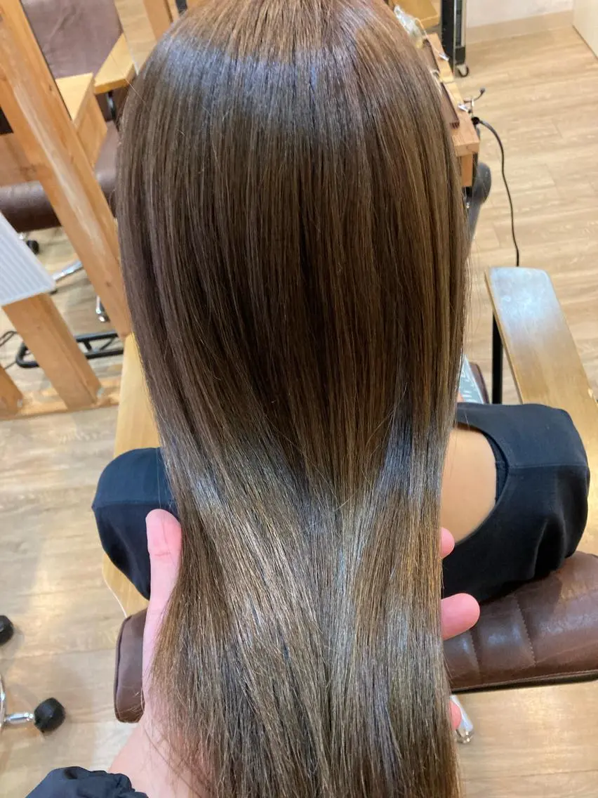 ロング カット 縮毛矯正 トリートメント ヘッドスパ 京増 信吾のヘアスタイル