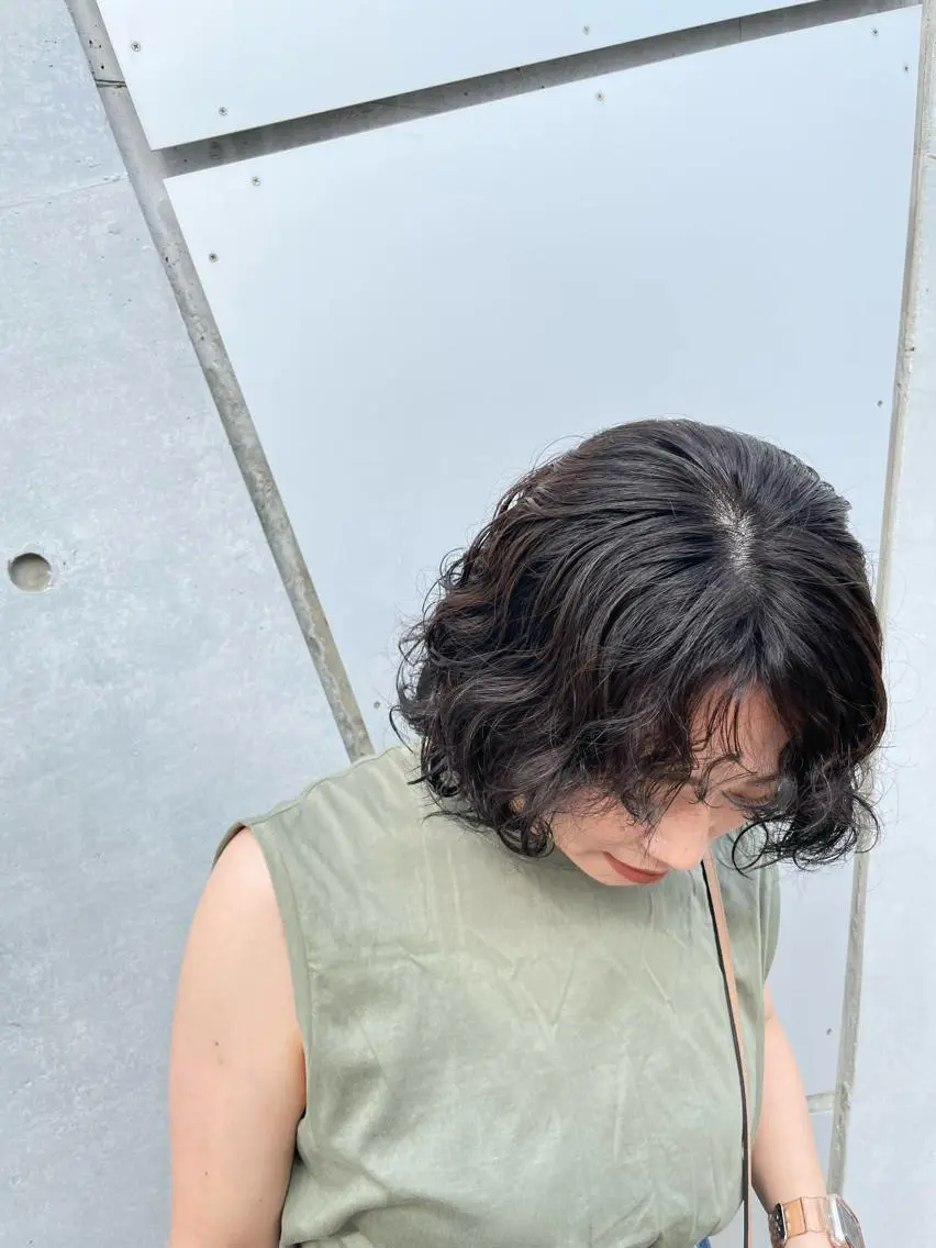 ミディアム パーマ カット パーマ ✨似合わせ特化美容師 WILL上村 拳吾のヘアスタイル