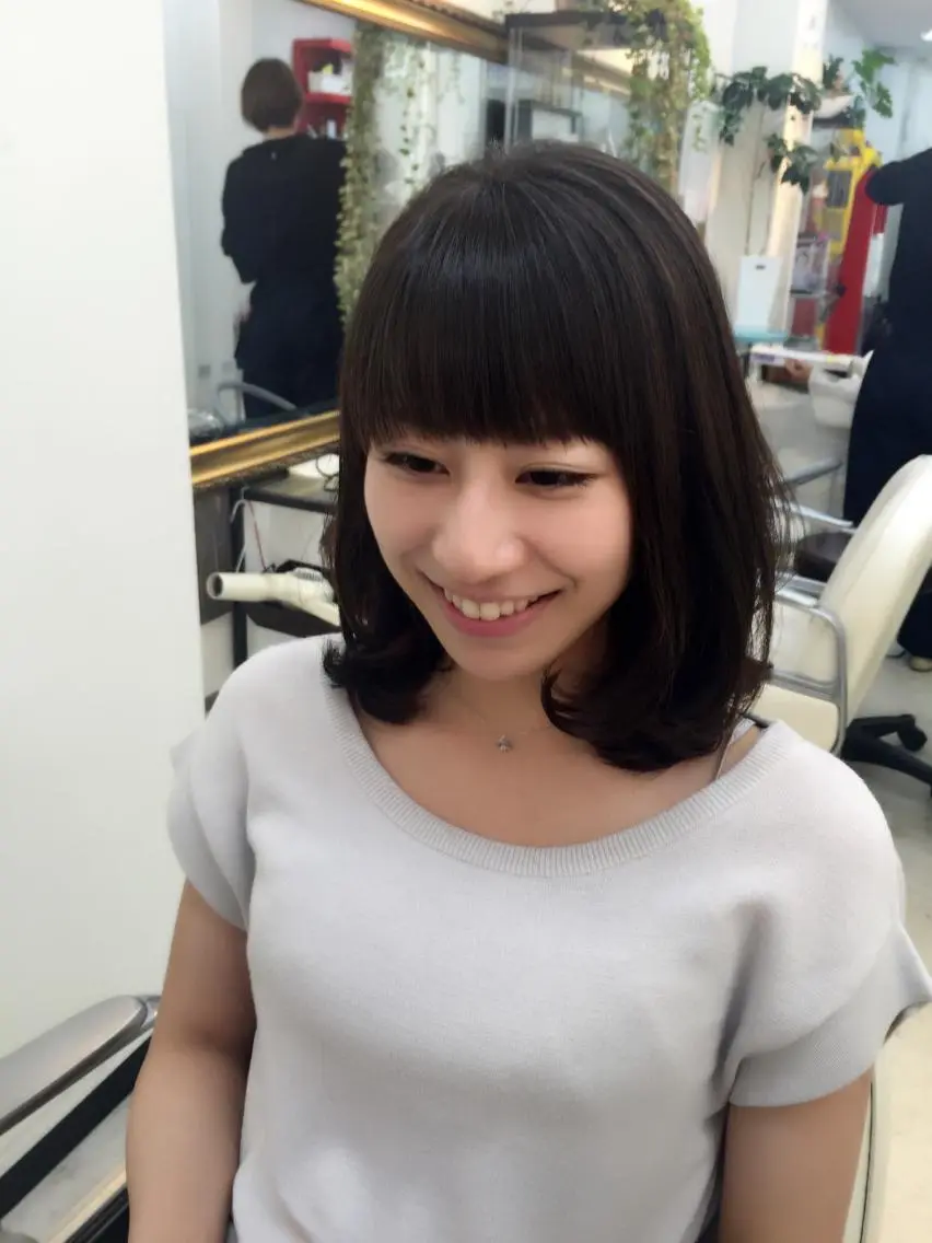 ミディアム カット トリートメント hama yukiのヘアスタイル