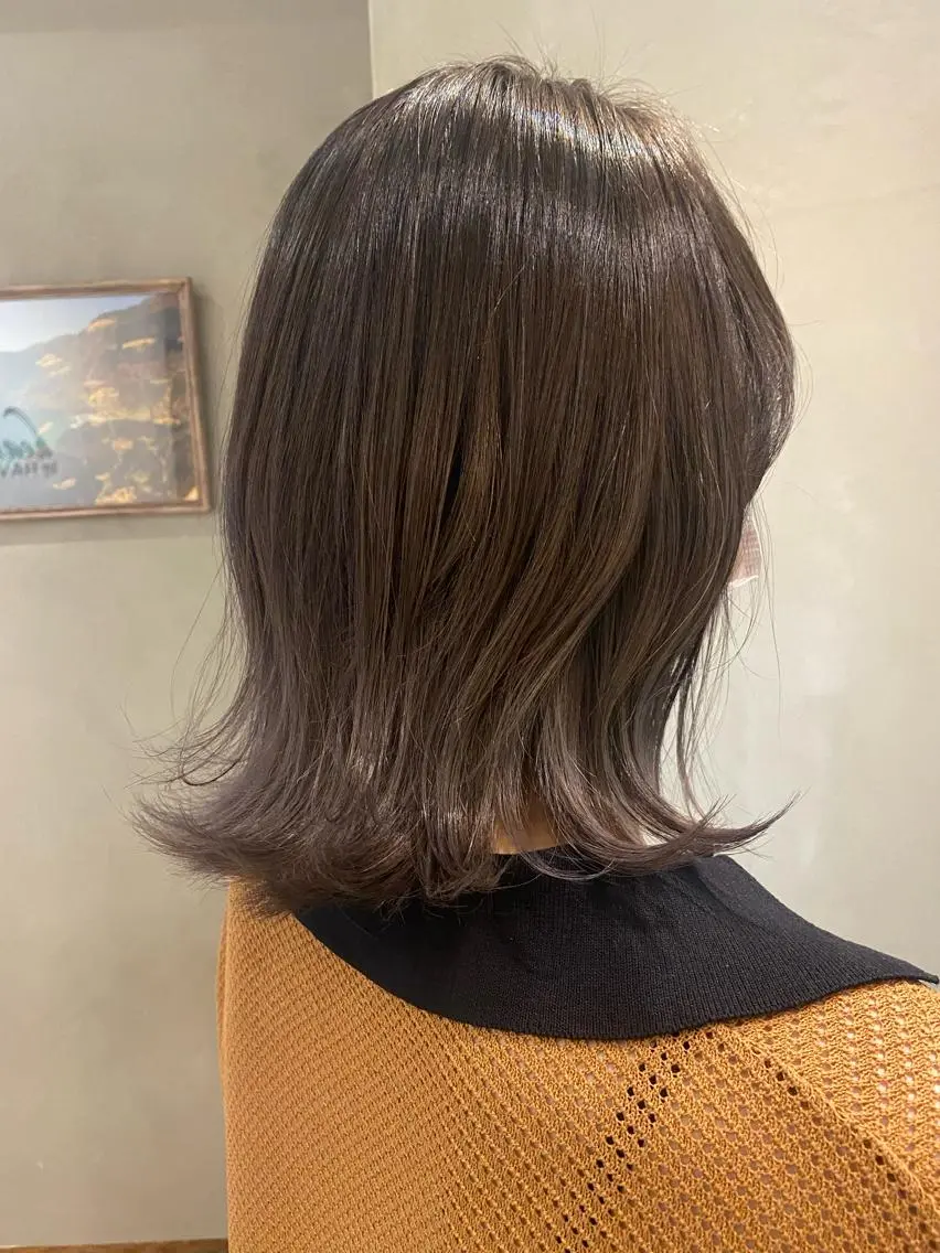 セミロング カット ヘアカラー トリートメント 新宿/顔周りカット +レイヤー=しずく♩のヘアスタイル