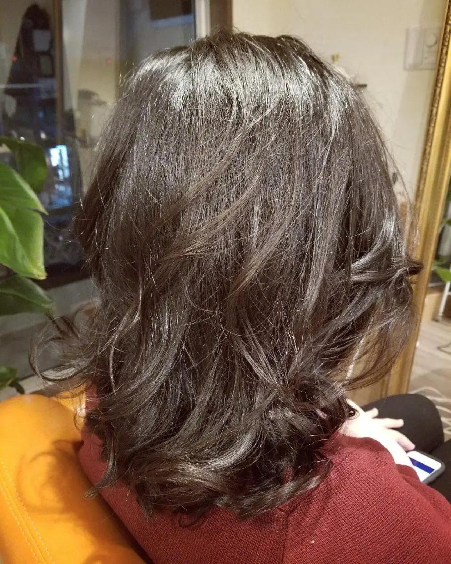 セミロング カラー アディクシーカラー ブリーチ インナーカラー 外国人風カラー spa hair ark 富井直美のヘアスタイル