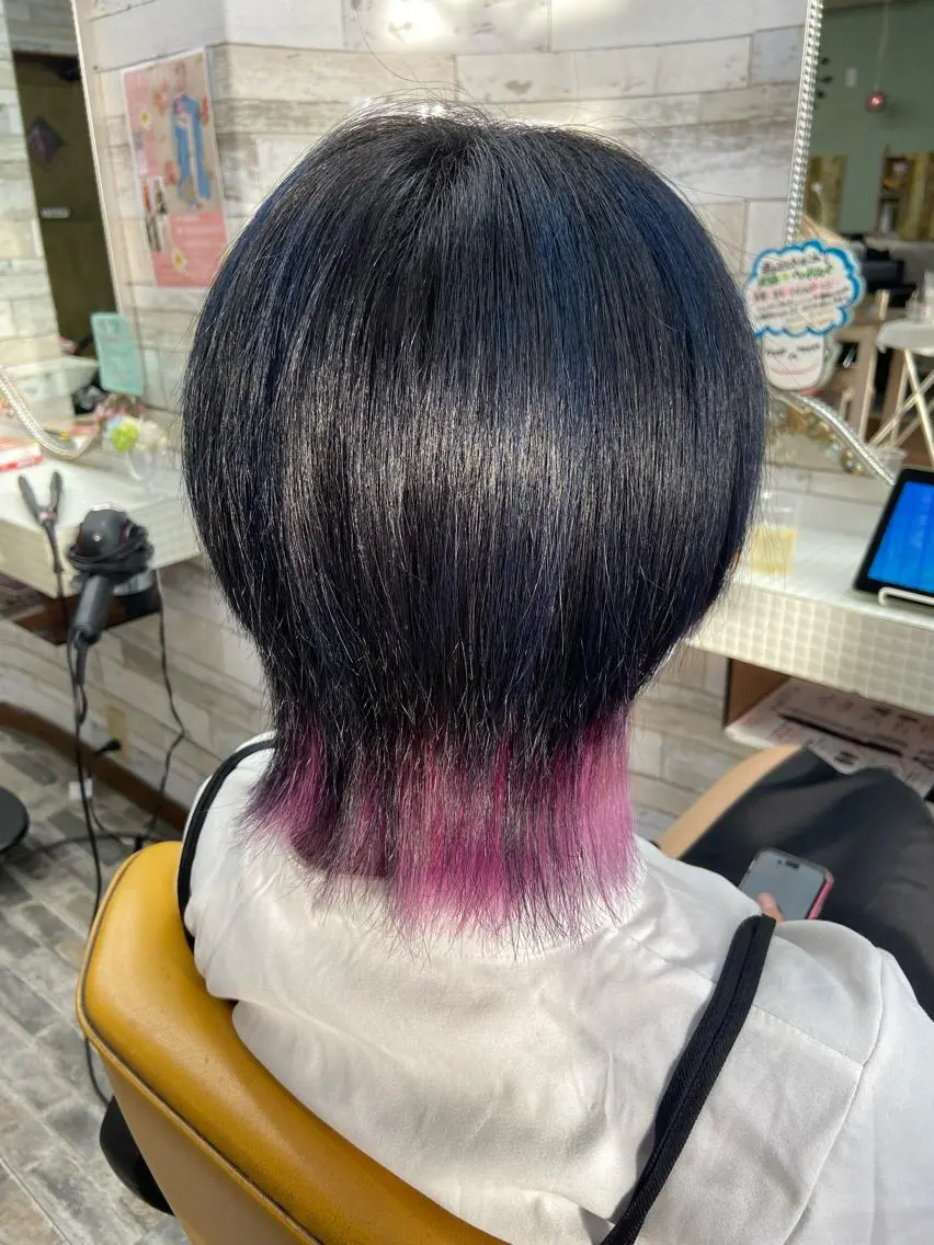 ショート カラー ピンクカラー 大坪 拓斗のヘアスタイル