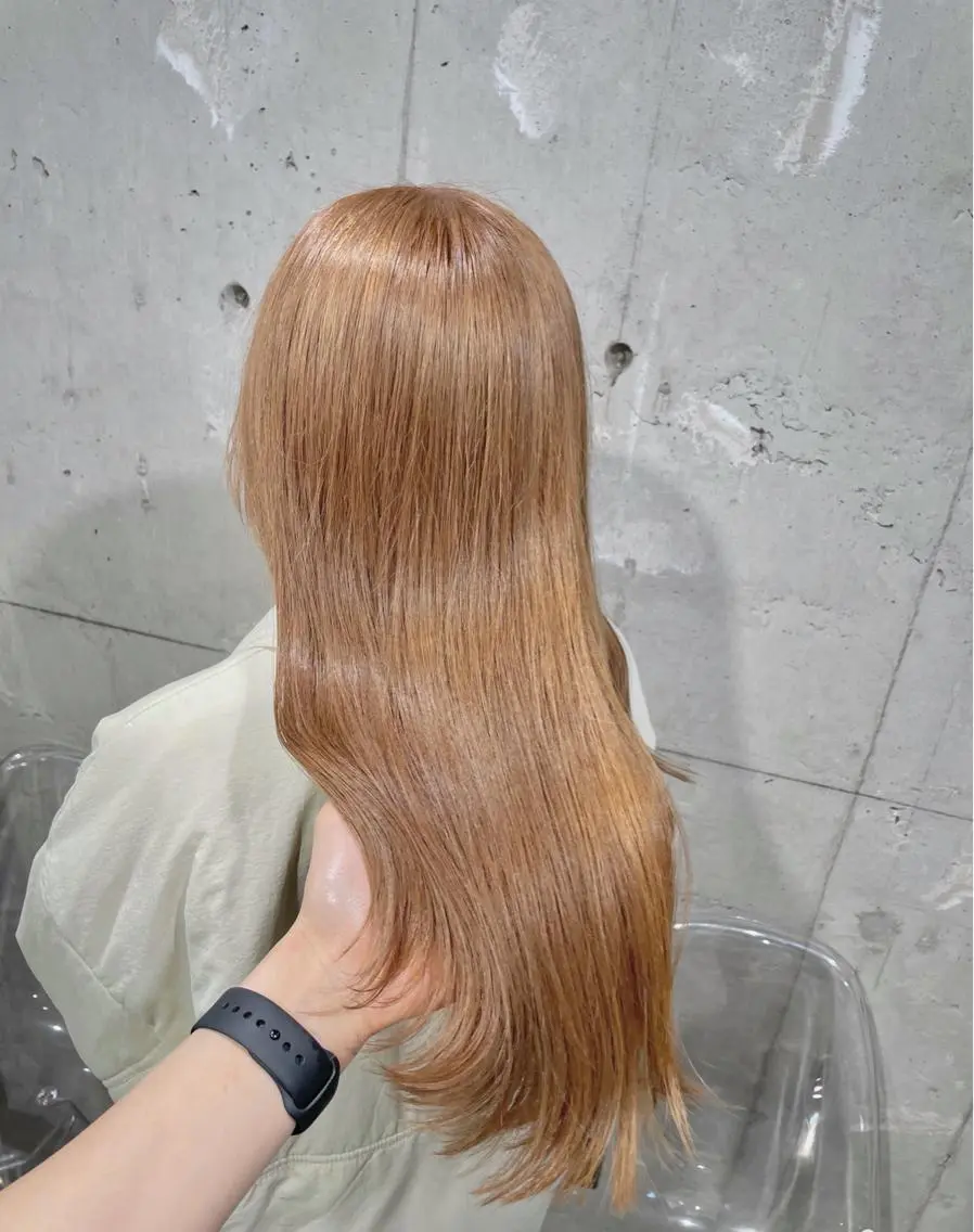 ロング カラー ヘアカラー トリートメント ヘッドスパ ヘアセット ベージュカラー💖 やすひろのヘアスタイル