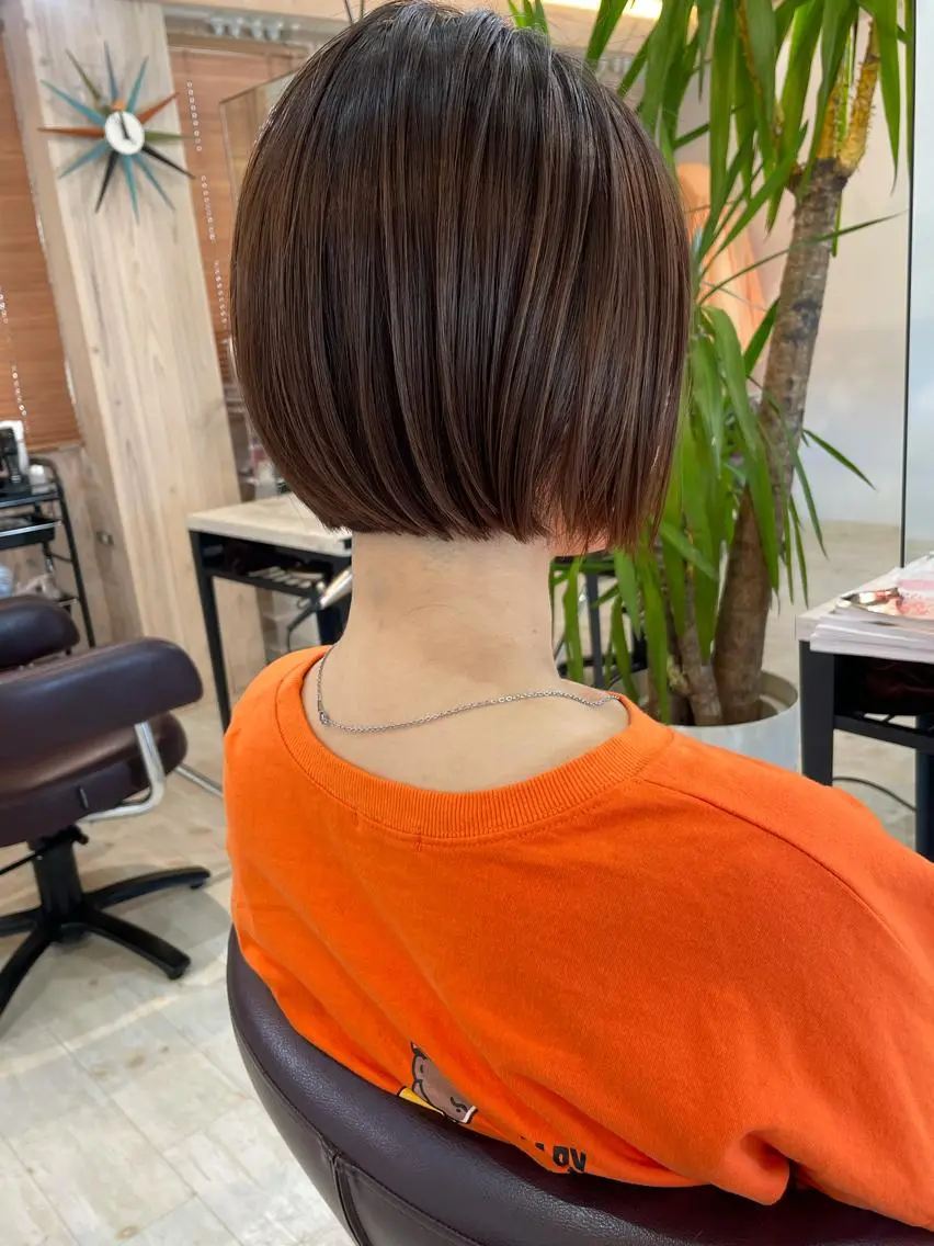 ショート ボブ カット ヘアカラー トリートメント 保野加/トレンドボブ 透明感爆発カラーのヘアスタイル