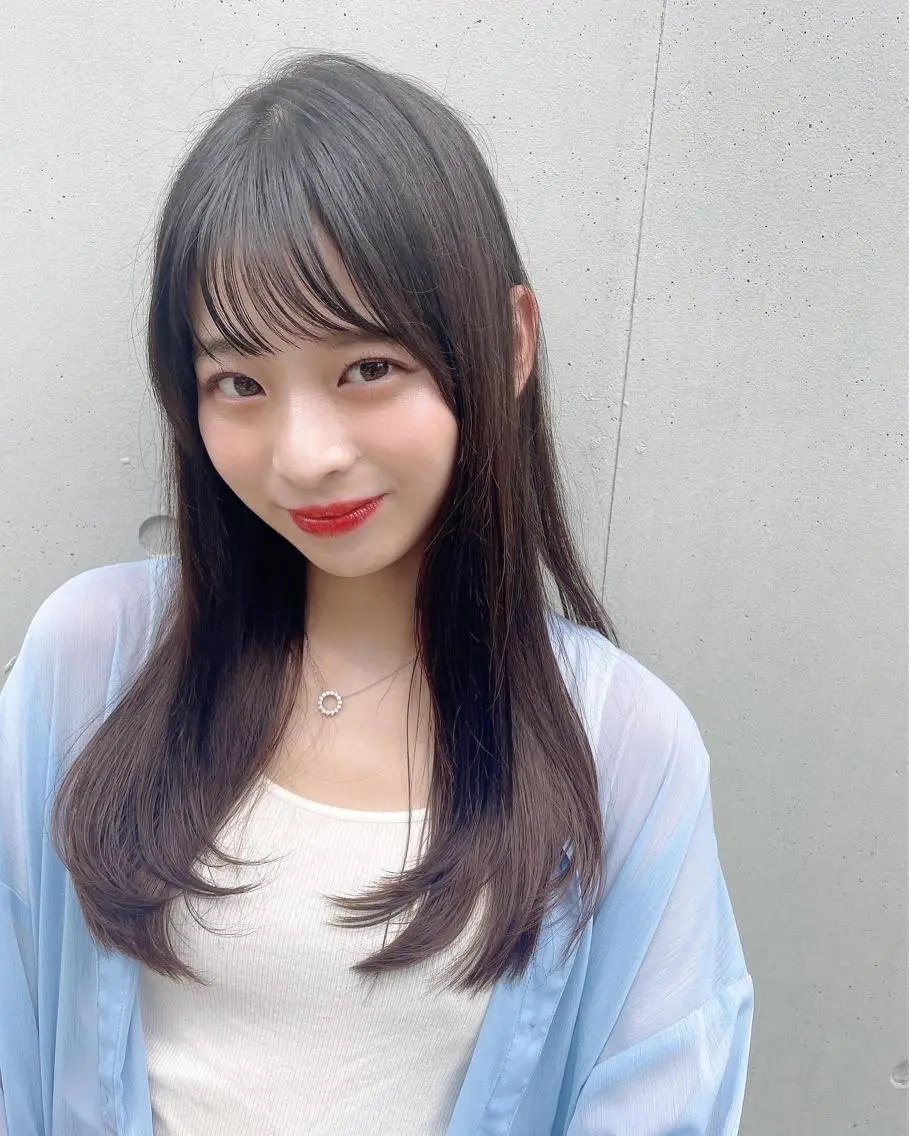 ロング カラー ブリーチ ケアブリーチ ダブルカラー イヤリングカラー ハイライトカラー カット 縮毛矯正 宮澤  タケル ミディアムヘアのヘアスタイル