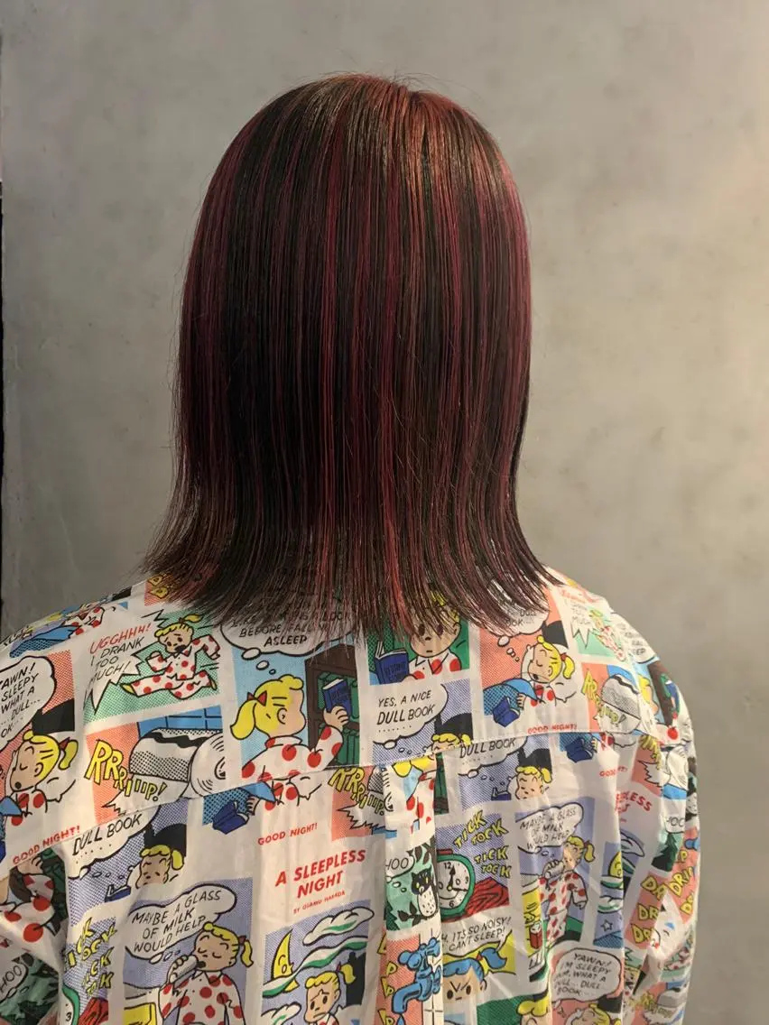 ミディアム ヘアカラー 高橋 亜紀のヘアスタイル