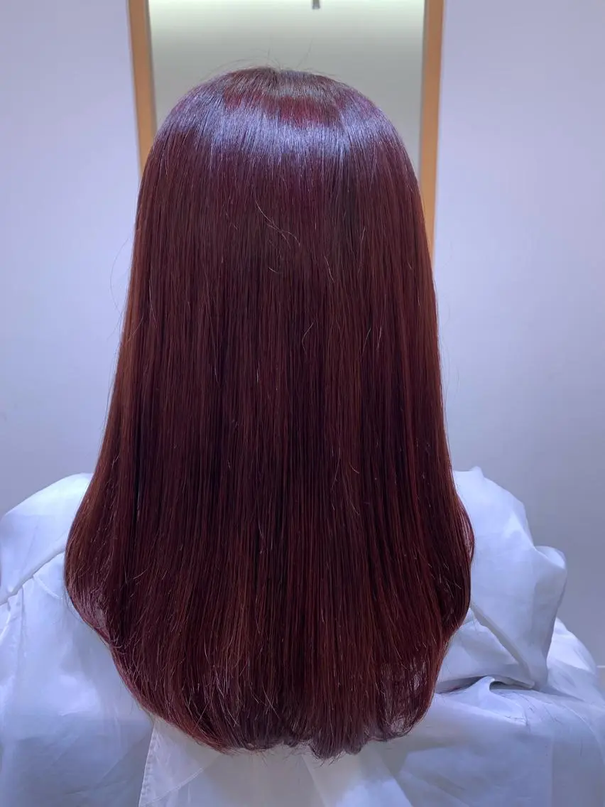 セミロング カラー ローズカラー Hitotose代表 中島和樹のヘアスタイル
