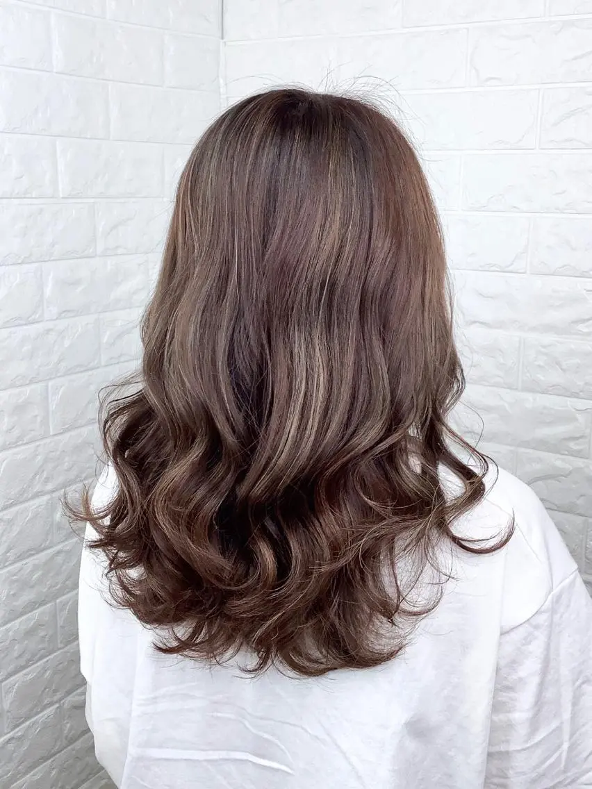 セミロング カラー 髪質改善縮毛矯正 美容師✂️山崎竜二のヘアスタイル