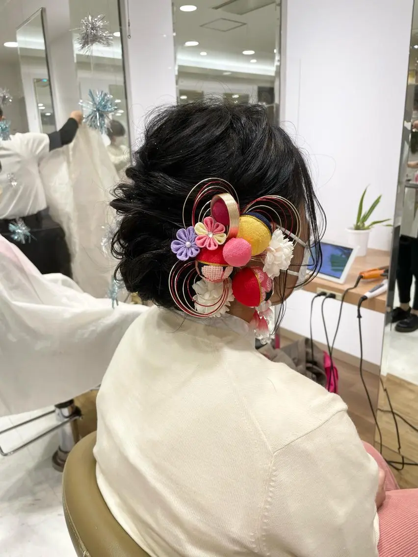 セミロング ヘアアレンジ メンズモテパーマ💙 fuwaのヘアスタイル