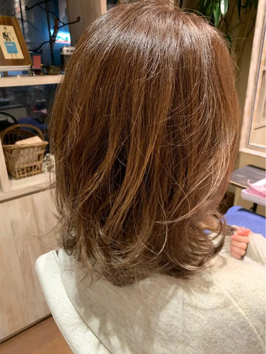 ミディアム カラー ヘアアレンジ 櫻井 音和のヘアスタイル