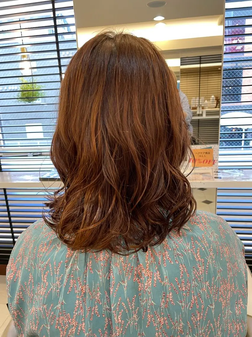 ミディアム パーマ ミディアムパーマ デジタルパーマ デジタルパーマ特化 杉浦 夏生のヘアスタイル