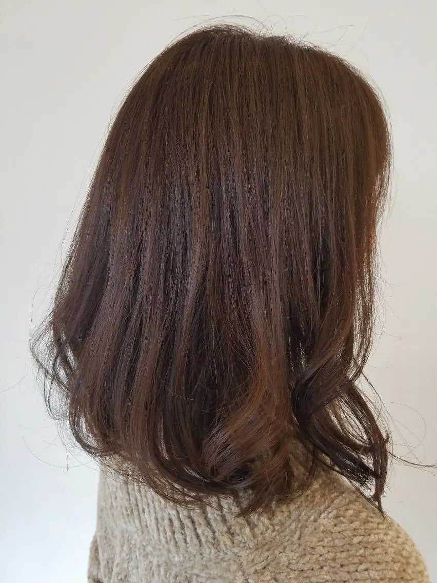 カラー ミディアム ブラウンカラー ナチュラルブラウン 髪質改善/ハイライト 小林秀樹のヘアスタイル
