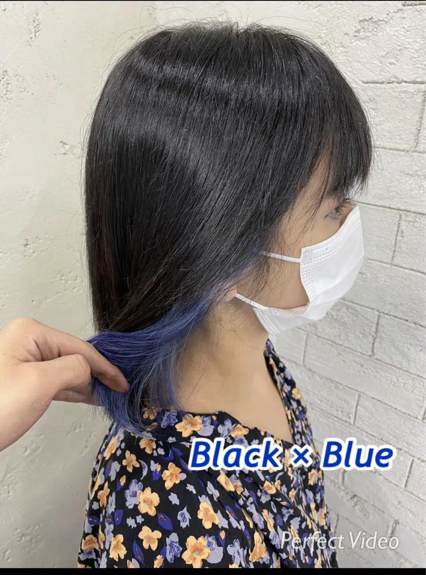 セミロング カラー インナーカラー グレージュ達人/赤み 消し/ブリーチ/岩崎のヘアスタイル