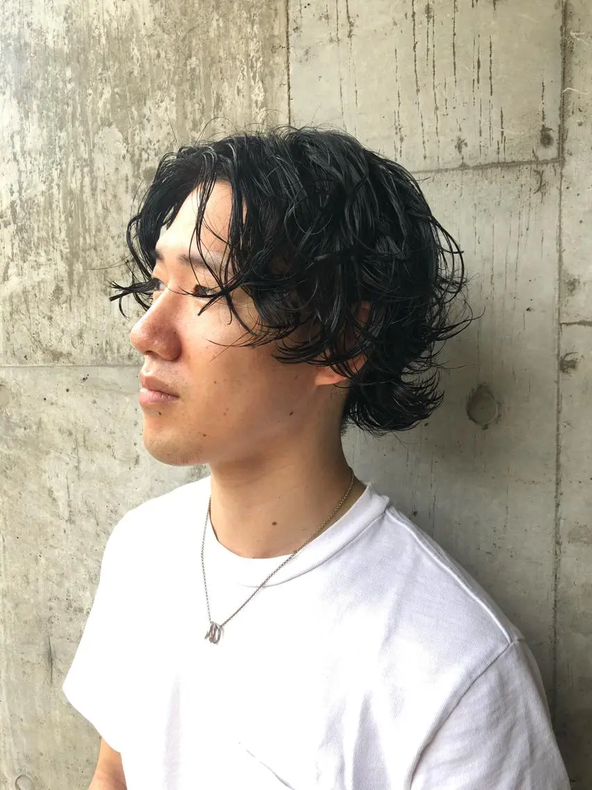 ミディアム カラー パーマ ヘアアレンジ メンズ ヘアカラー トリートメント 💎髪質改善特化💎 RUITOのヘアスタイル